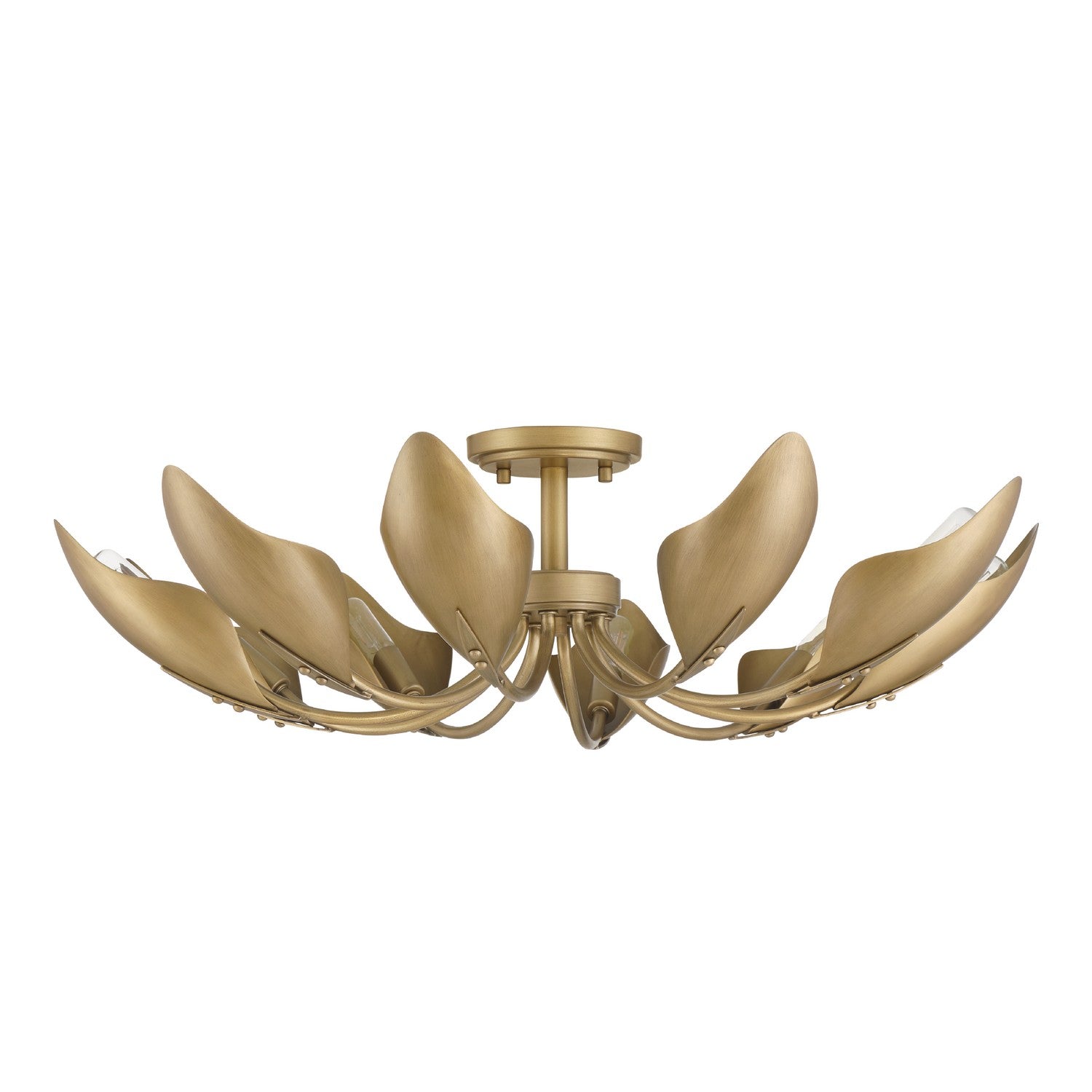 Hunter - 48221 - Ten Light Flush Mount - Juneway - Luxe Gold