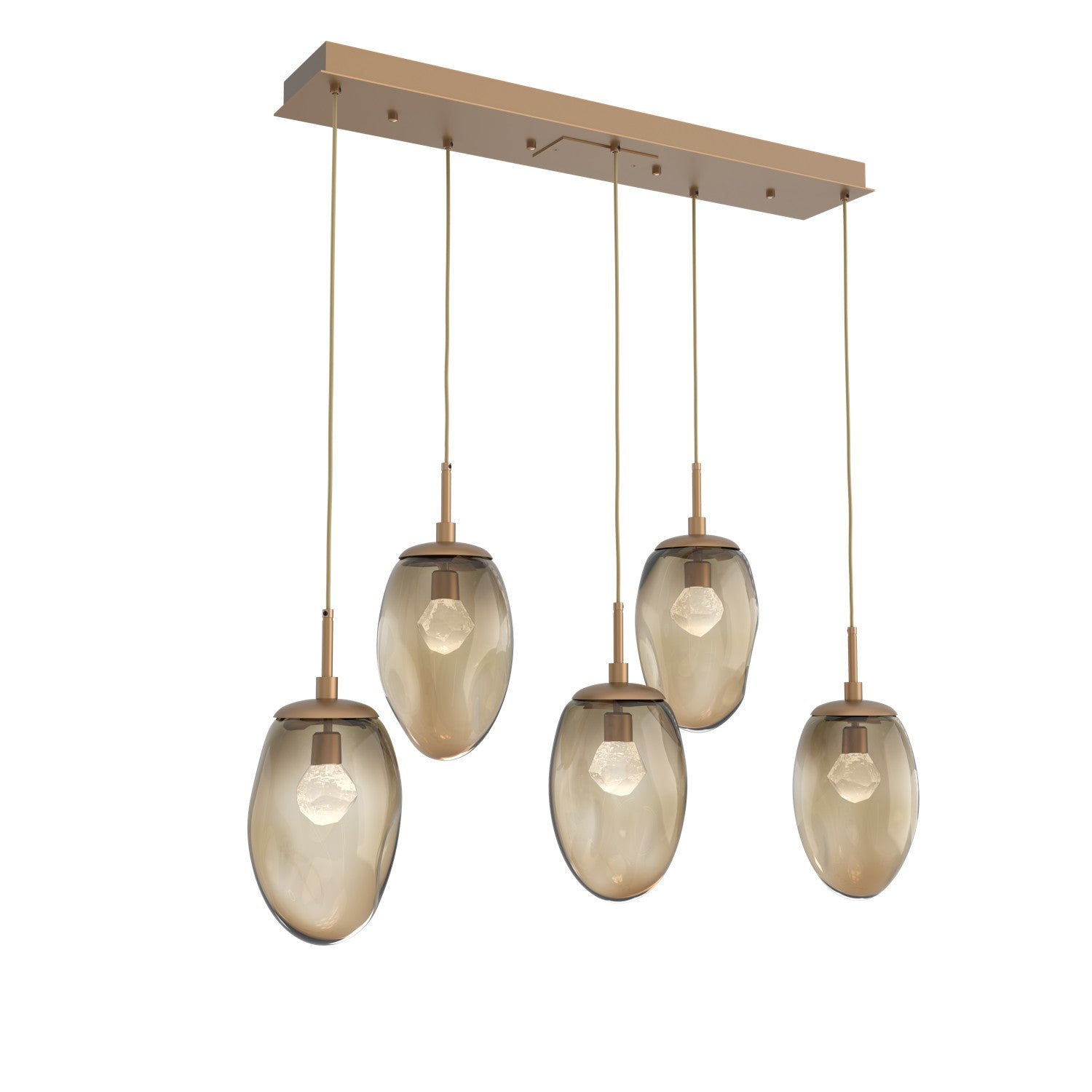 Hammerton Studio - PLB0067-05-NB-ZB-C01-L3 - LED Pendant - Meteo - Novel Brass