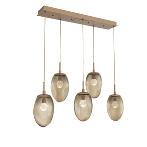 Hammerton Studio - PLB0067-05-NB-ZB-C01-L3 - LED Pendant - Meteo - Novel Brass