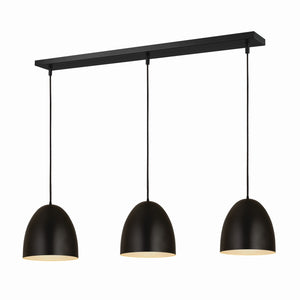 Z-Lite - 6012P12-3L-SBK - Three Light Pendant - Z-Studio - Satin Black