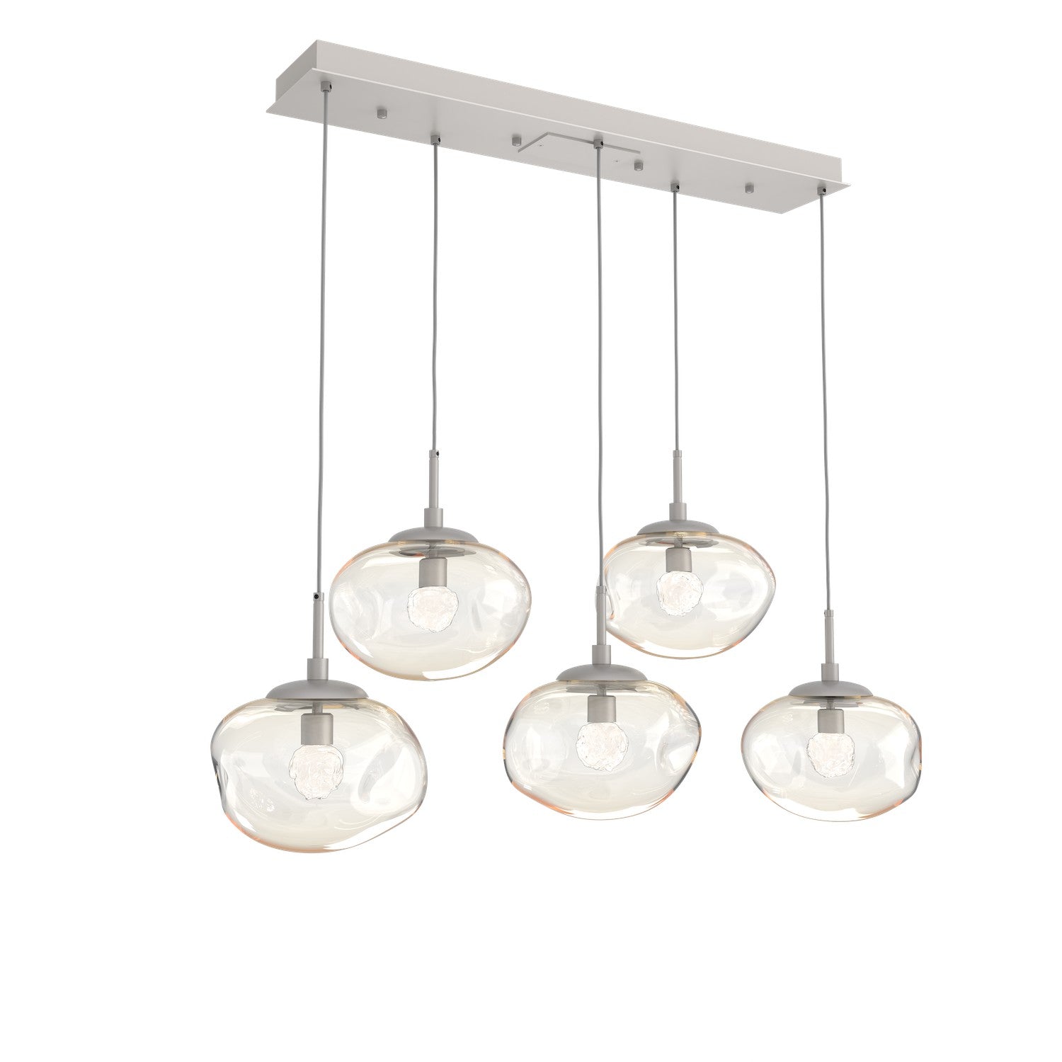 Hammerton Studio - PLB0068-05-BS-FA-C01-L3 - LED Linear Pendant - Nebula - Beige Silver