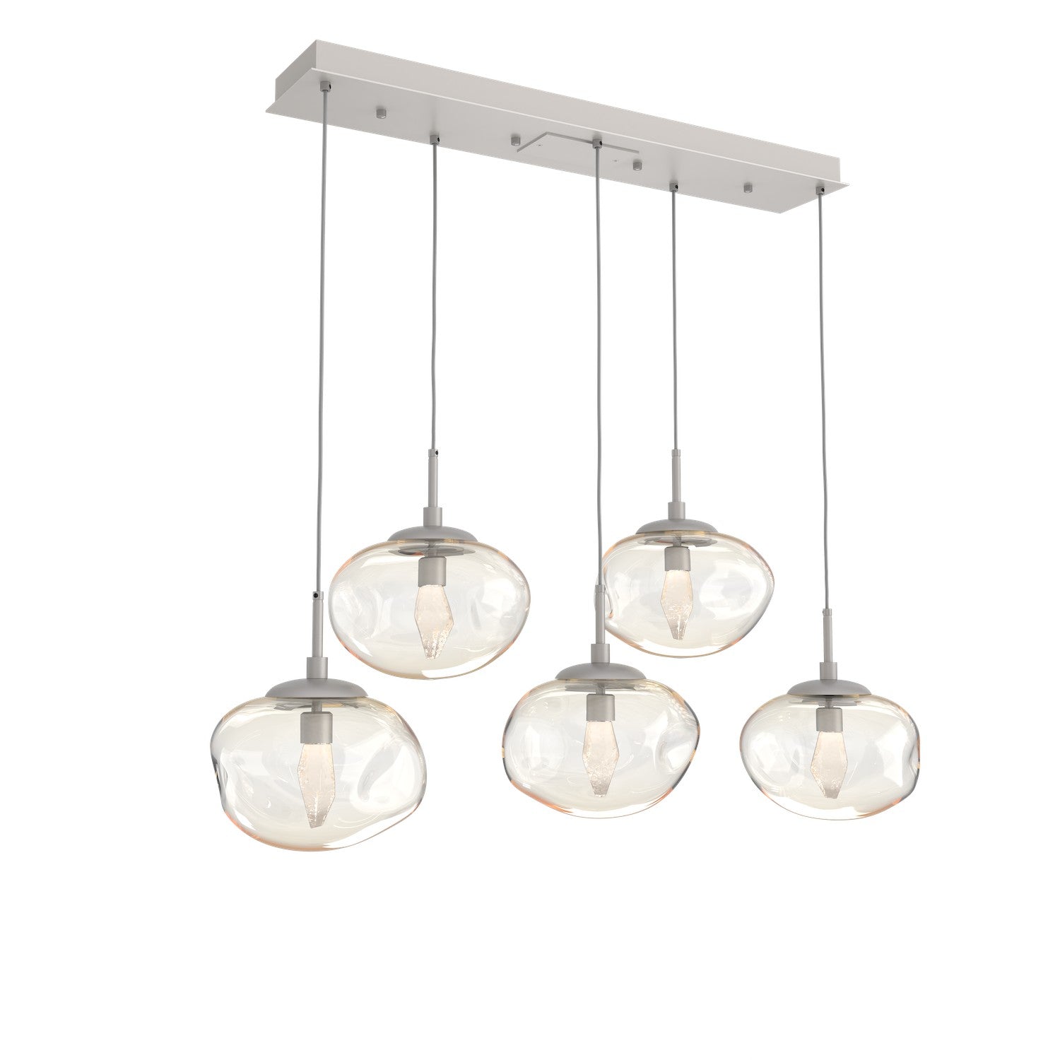Hammerton Studio - PLB0068-05-BS-GA-C01-L3 - LED Linear Pendant - Nebula - Beige Silver