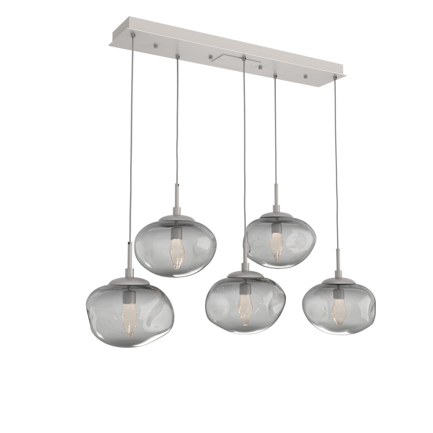 Hammerton Studio - PLB0068-05-BS-GS-C01-L3 - LED Linear Pendant - Nebula - Beige Silver