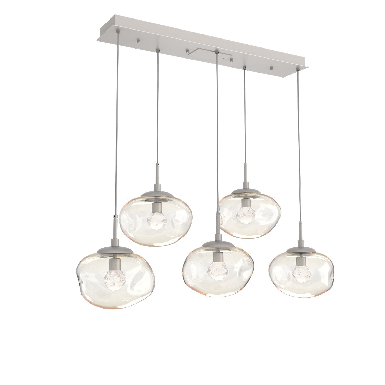 Hammerton Studio - PLB0068-05-BS-ZA-C01-L3 - LED Linear Pendant - Nebula - Beige Silver