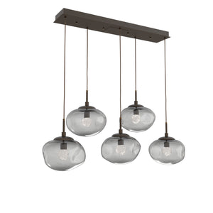Hammerton Studio - PLB0068-05-FB-FS-C01-L3 - LED Linear Pendant - Nebula - Flat Bronze