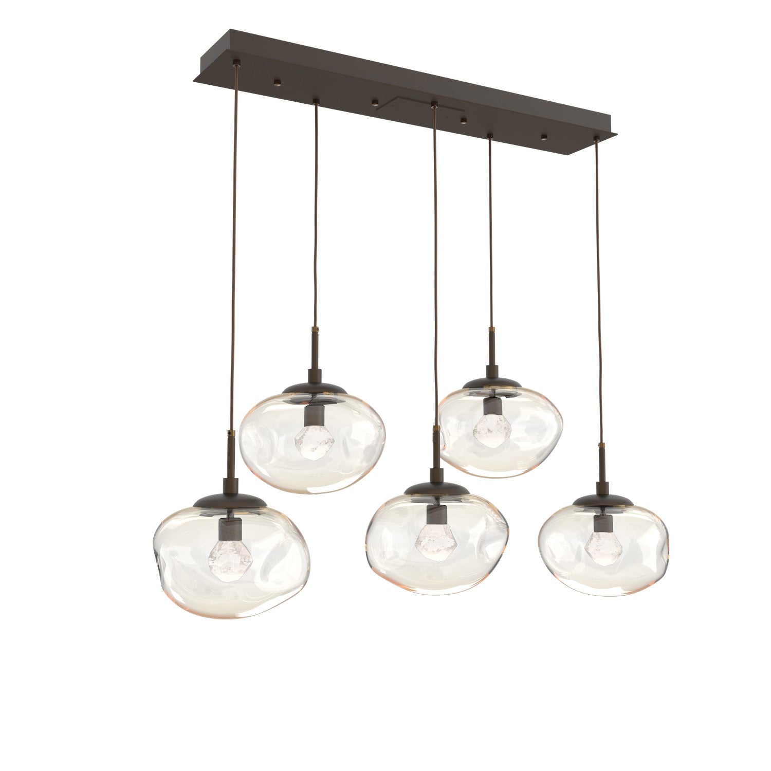 Hammerton Studio - PLB0068-05-FB-ZA-C01-L3 - LED Linear Pendant - Nebula - Flat Bronze