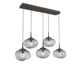 Hammerton Studio - PLB0068-05-FB-ZS-C01-L3 - LED Linear Pendant - Nebula - Flat Bronze