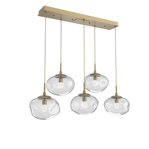 Hammerton Studio - PLB0068-05-GB-FC-C01-L3 - LED Linear Pendant - Nebula - Gilded Brass