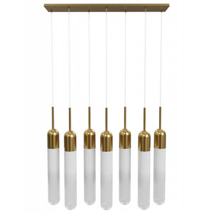 Avenue Lighting - HF7407-AB - Seven Light Pendant - Tribeca - Aged Brass