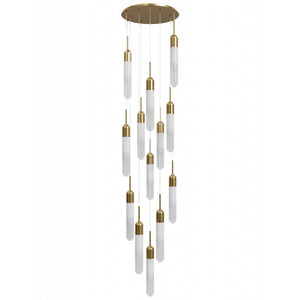 Avenue Lighting - HF7413-AB - 13 Light Pendant - Tribeca - Aged Brass