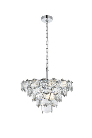 Elegant Lighting - 1050D20C - Eight Light Chandelier - Adaline - Chrome and Clear
