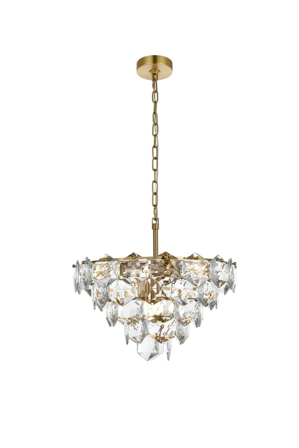 Elegant Lighting - 1050D20SG - Eight Light Chandelier - Adaline - Satin Gold and Clear