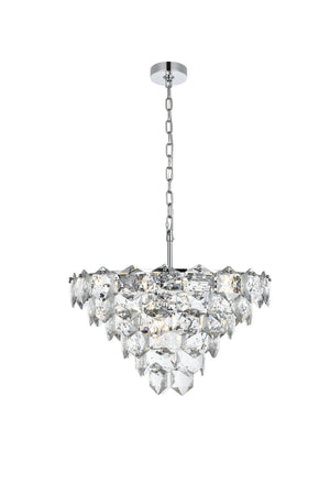 Elegant Lighting - 1050D24C - 11 Light Chandelier - Adaline - Chrome and Clear