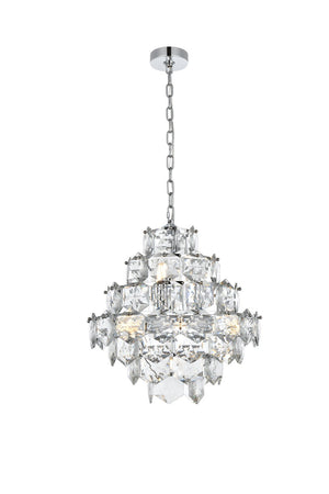 Elegant Lighting - 1050G20C - 11 Light Chandelier - Adaline - Chrome and Clear