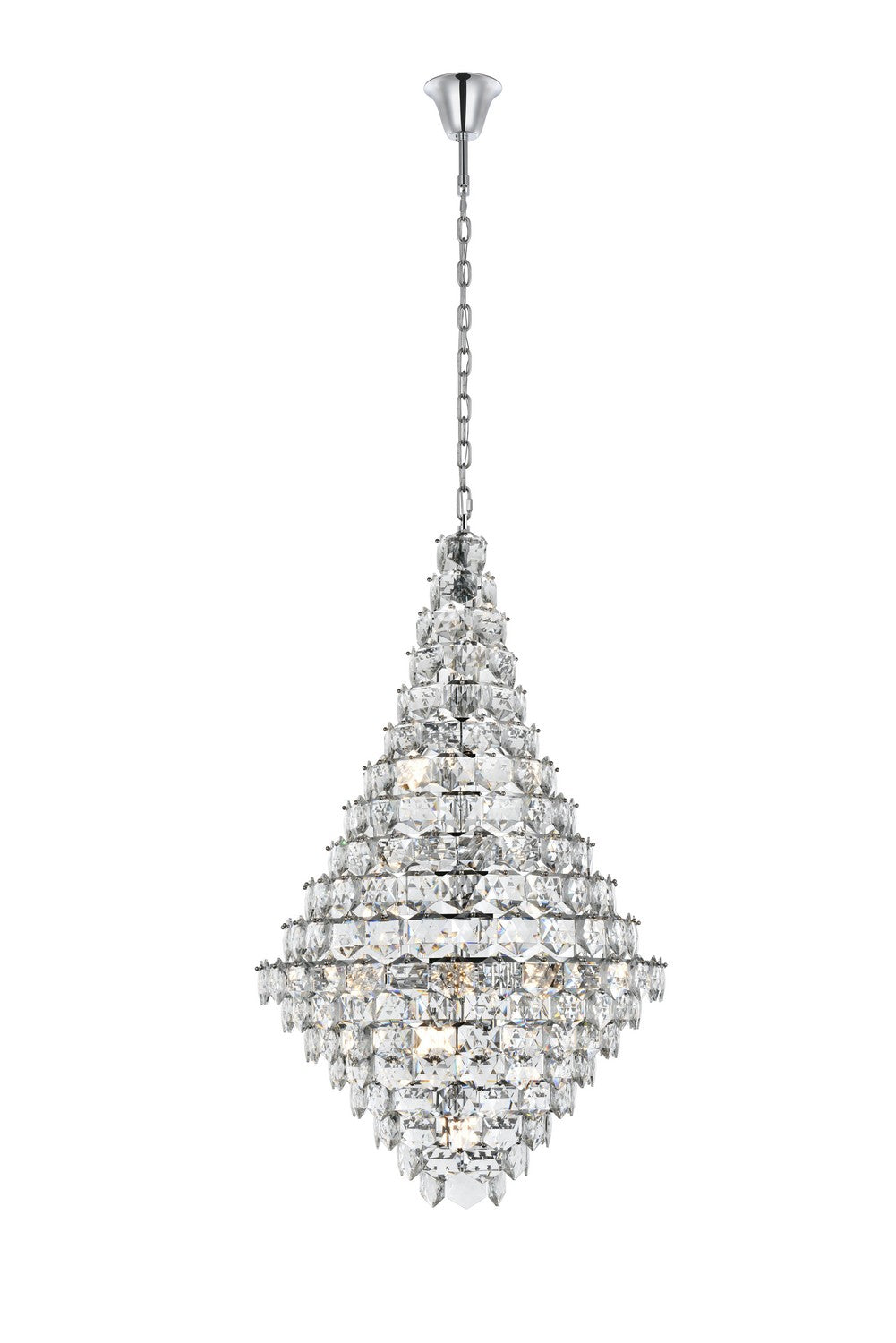 Elegant Lighting - 1050G36C - 38 Light Chandelier - Adaline - Chrome and Clear