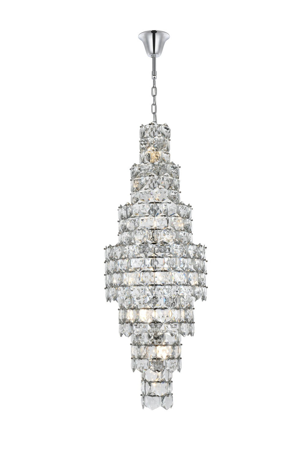 Elegant Lighting - 1050SR24C - 26 Light Chandelier - Adaline - Chrome and Clear