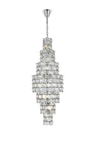 Elegant Lighting - 1050SR24C - 26 Light Chandelier - Adaline - Chrome and Clear