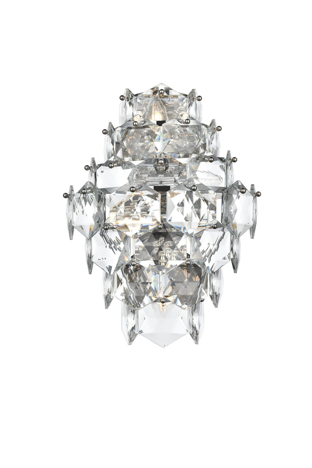 Elegant Lighting - 1050W18C - Four Light Wall Sconce - Adaline - Chrome and Clear