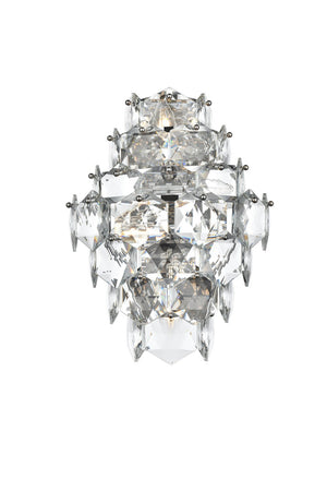 Elegant Lighting - 1050W18C - Four Light Wall Sconce - Adaline - Chrome and Clear