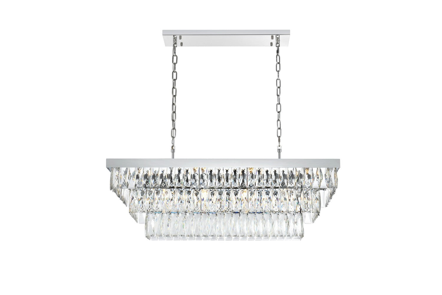 Elegant Lighting - 1060G36C - 12 Light Chandelier - Josephine - Chrome and Clear