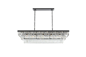 Elegant Lighting - 1060G48BK - 17 Light Chandelier - Josephine - Black and Clear
