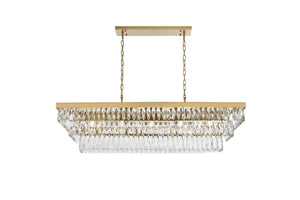 Elegant Lighting - 1060G48SG - 17 Light Chandelier - Josephine - Satin Gold and Clear