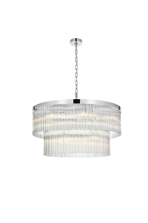 Elegant Lighting - 1070D32C - 14 Light Chandelier - Harlow - Chrome and Clear