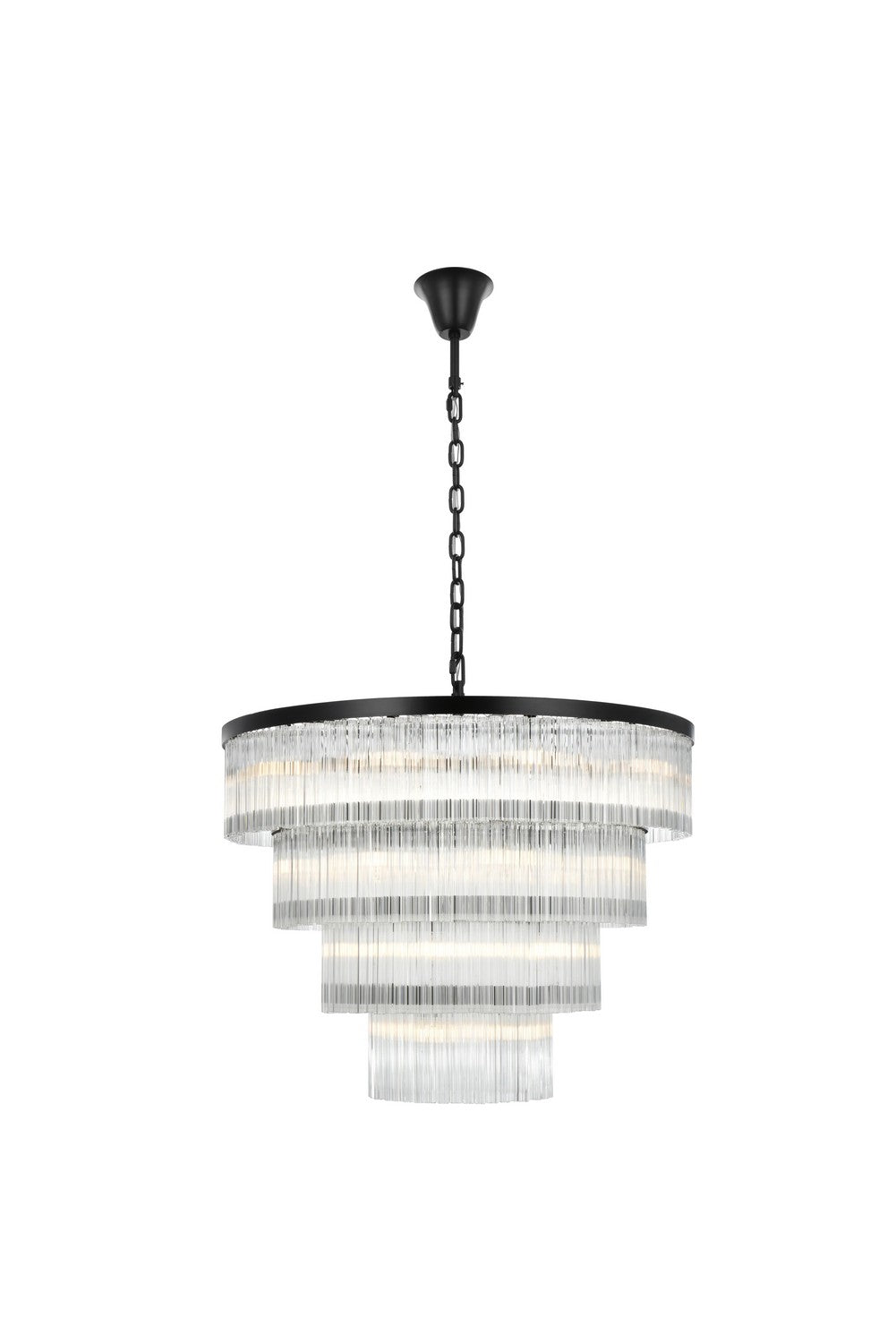 Elegant Lighting - 1070G40BK - 28 Light Chandelier - Harlow - Black and Clear
