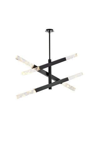 Elegant Lighting - 2085L3BK - Six Light Pendant - Ari - Black and Clear