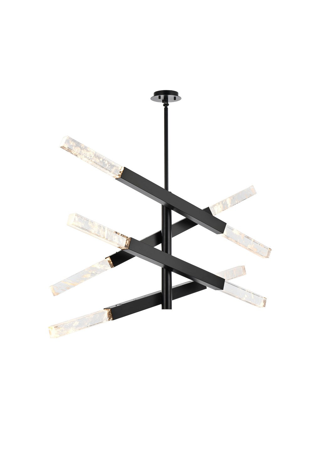 Elegant Lighting - 2085L4BK - Eight Light Pendant - Ari - Black and Clear