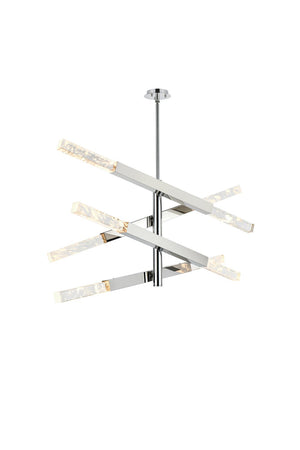 Elegant Lighting - 2085L4C - Eight Light Pendant - Ari - Chrome and Clear