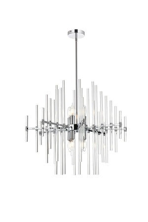 Elegant Lighting - 2502D27C - Eight Light Pendant - Sienna - chrome
