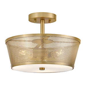 Lark - 84421LCB - LED Semi-Flush Mount - Cash - Lacquered Brass