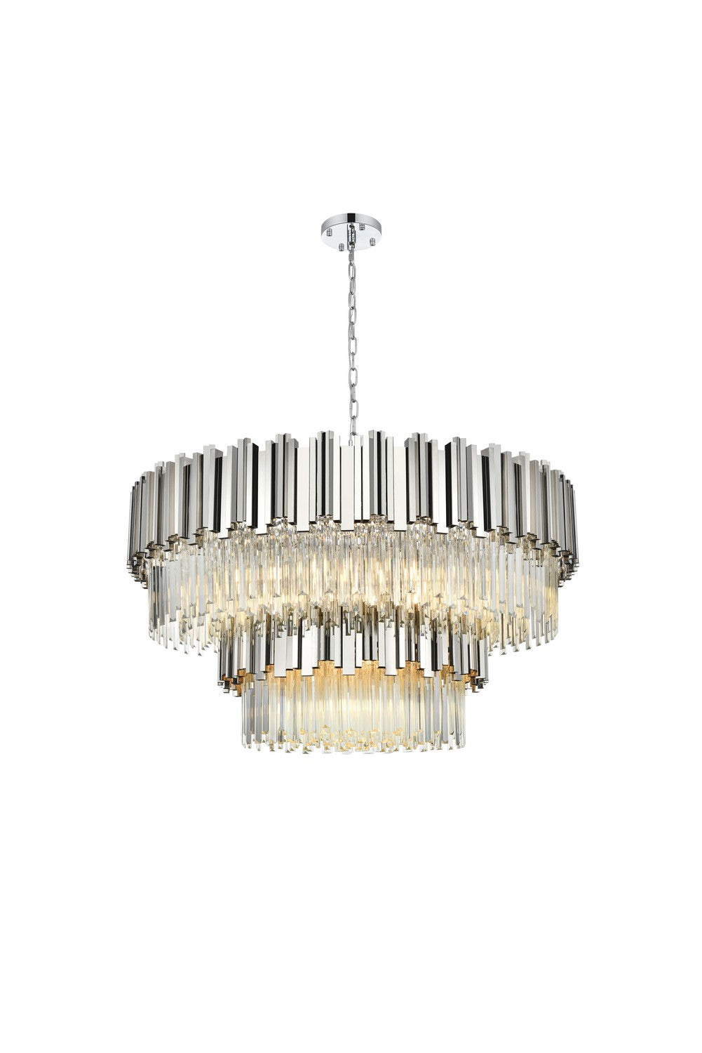Elegant Lighting - 3400G40C - 16 Light Chandelier - Willow - Chrome and Clear