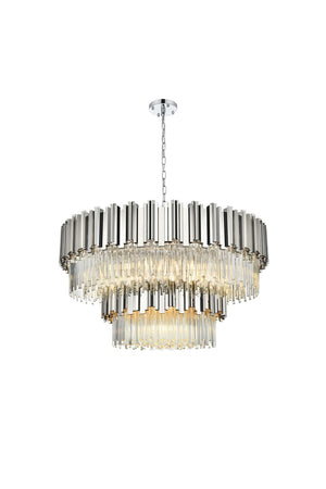 Elegant Lighting - 3400G40C - 16 Light Chandelier - Willow - Chrome and Clear