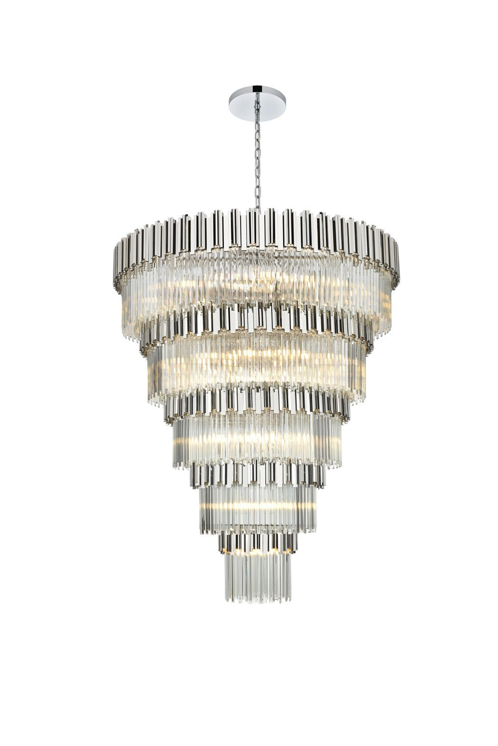 Elegant Lighting - 3400GR59C - 43 Light Chandelier - Willow - Chrome and Clear