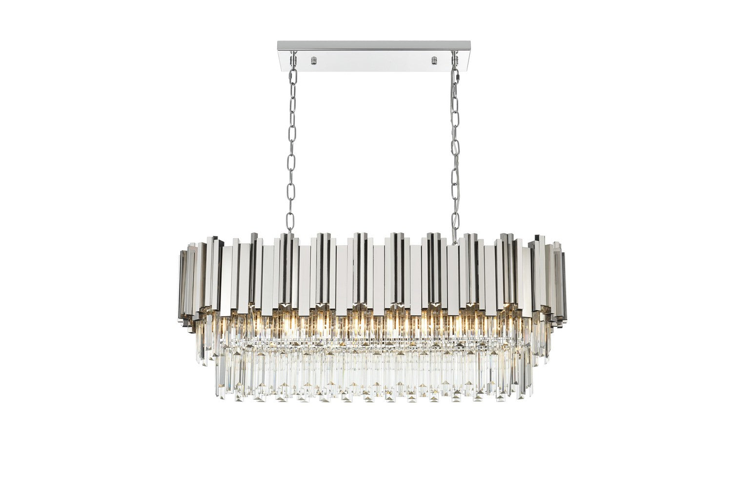 Elegant Lighting - 3401G36C - Nine Light Chandelier - Willow - Chrome and Clear