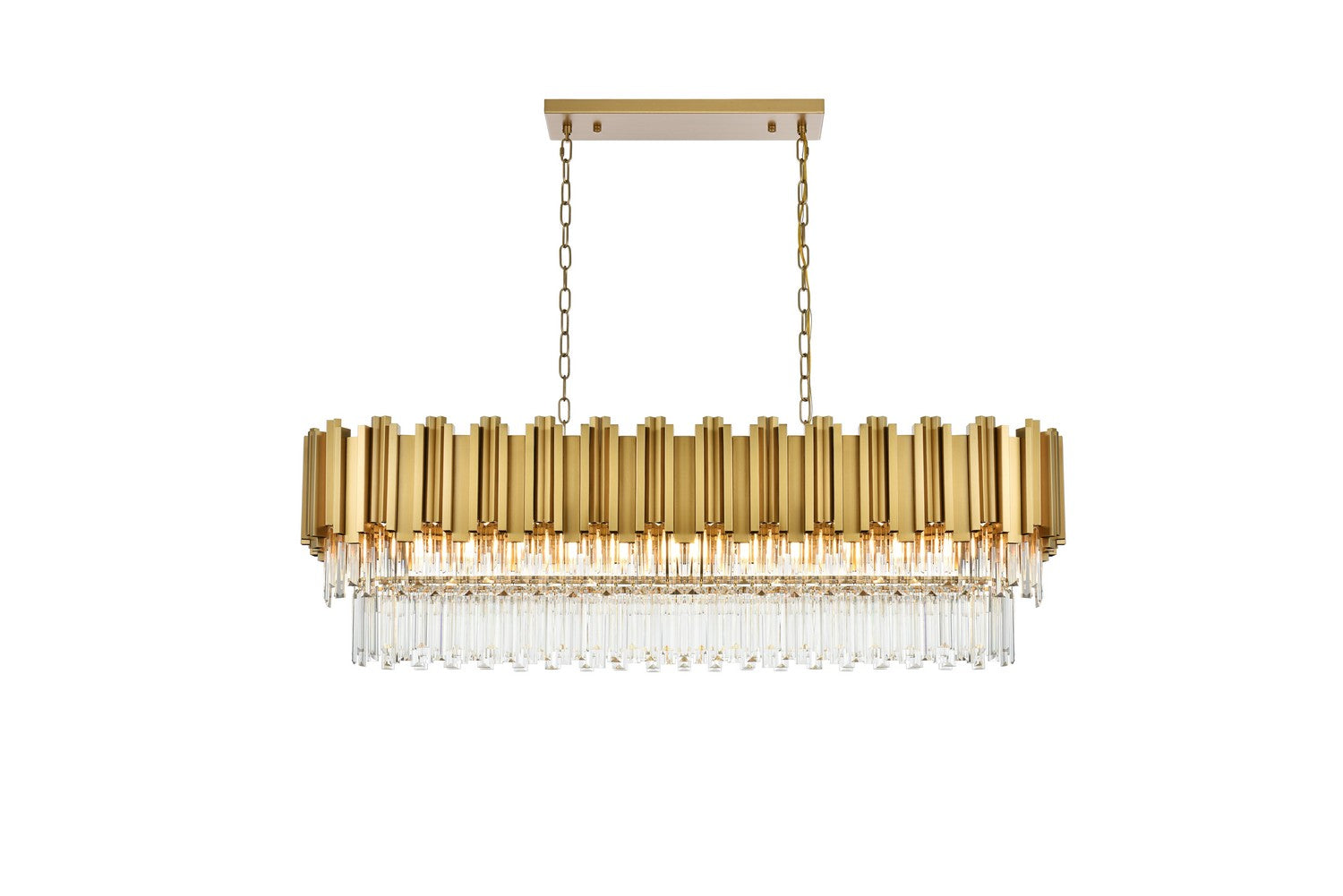 Elegant Lighting - 3401G47SG - 12 Light Chandelier - Willow - Satin Gold and Clear