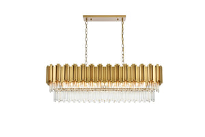 Elegant Lighting - 3401G47SG - 12 Light Chandelier - Willow - Satin Gold and Clear