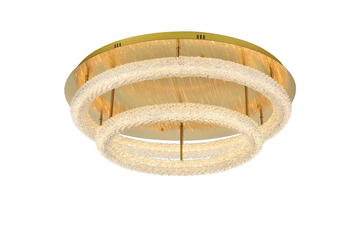 Elegant Lighting - 3800F33L2SG - LED Flush Mount - Bowen - Satin Gold