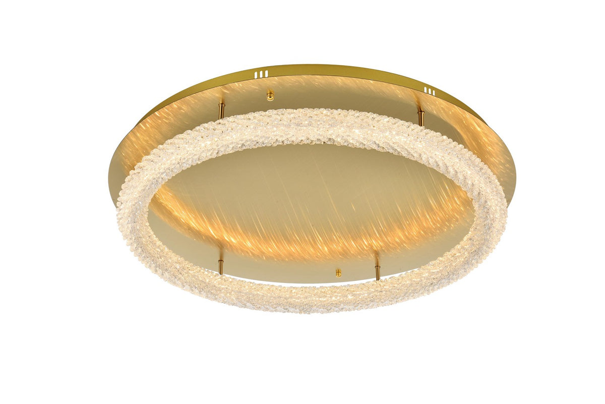 Elegant Lighting - 3800F33SG - LED Flush Mount - Bowen - Satin Gold