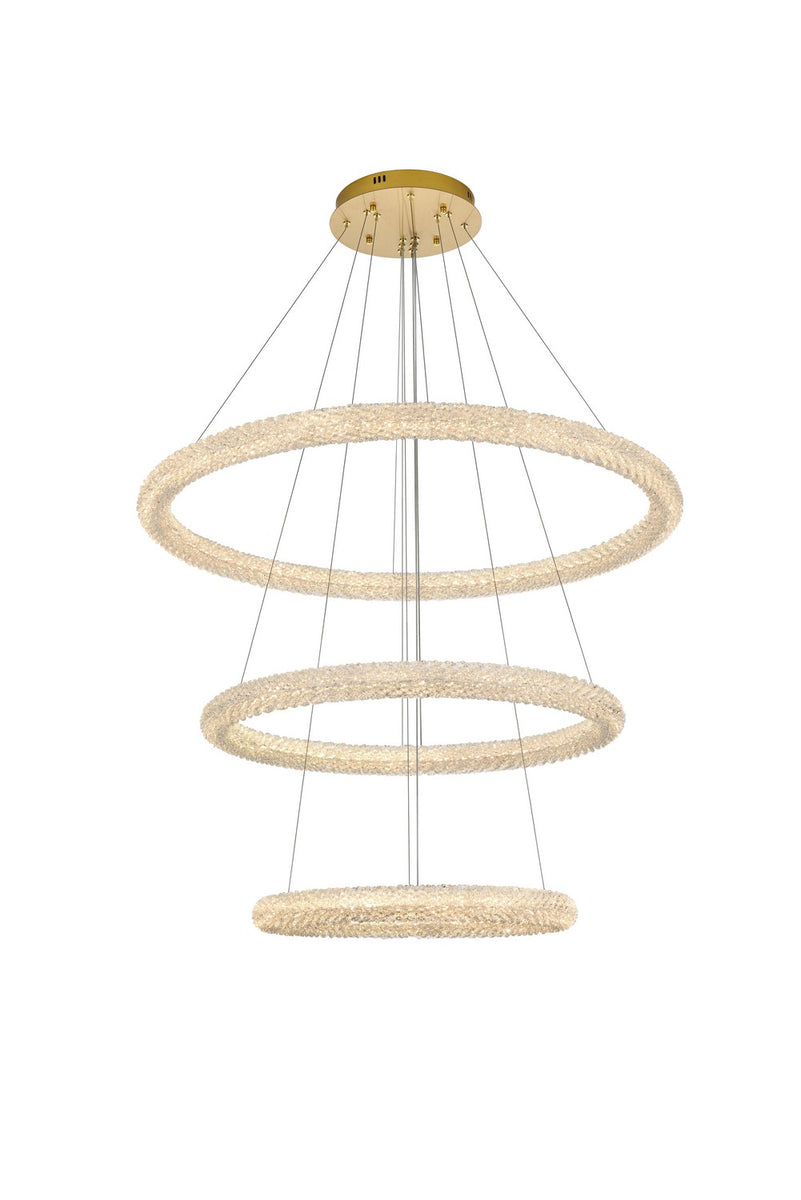 Elegant Lighting - 3800G41LSG - LED Chandelier - Bowen - Satin Gold