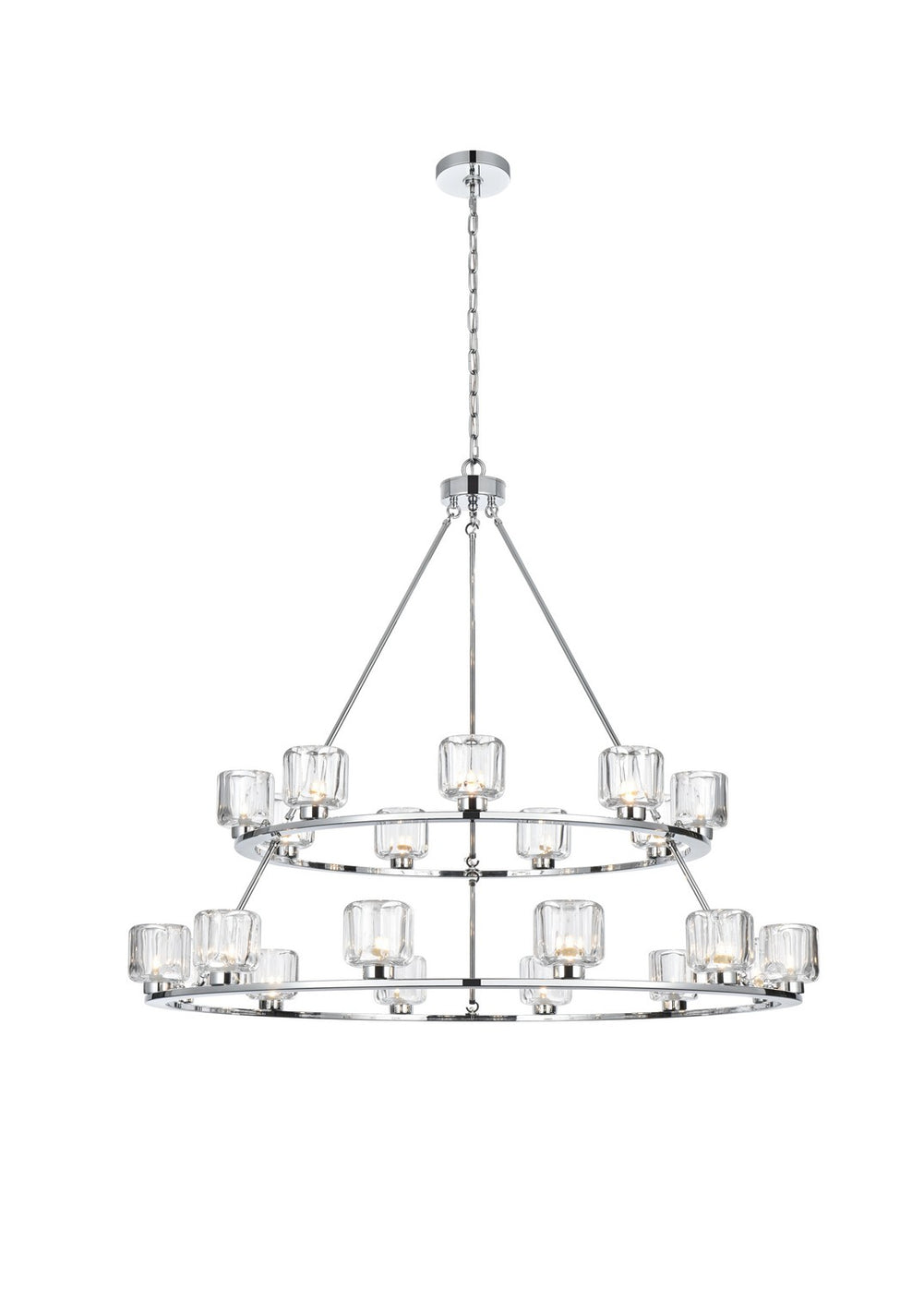 Elegant Lighting - 5100L248C - 21 Light Chandelier - Cadence - Chrome and Clear