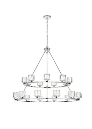 Elegant Lighting - 5100L248C - 21 Light Chandelier - Cadence - Chrome and Clear