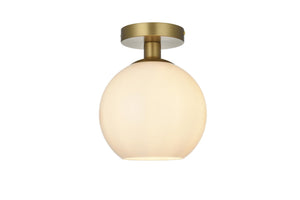 Elegant Lighting - LD2205SG - One Light Flush Mount - Baxter - Satin Gold and Frosted white