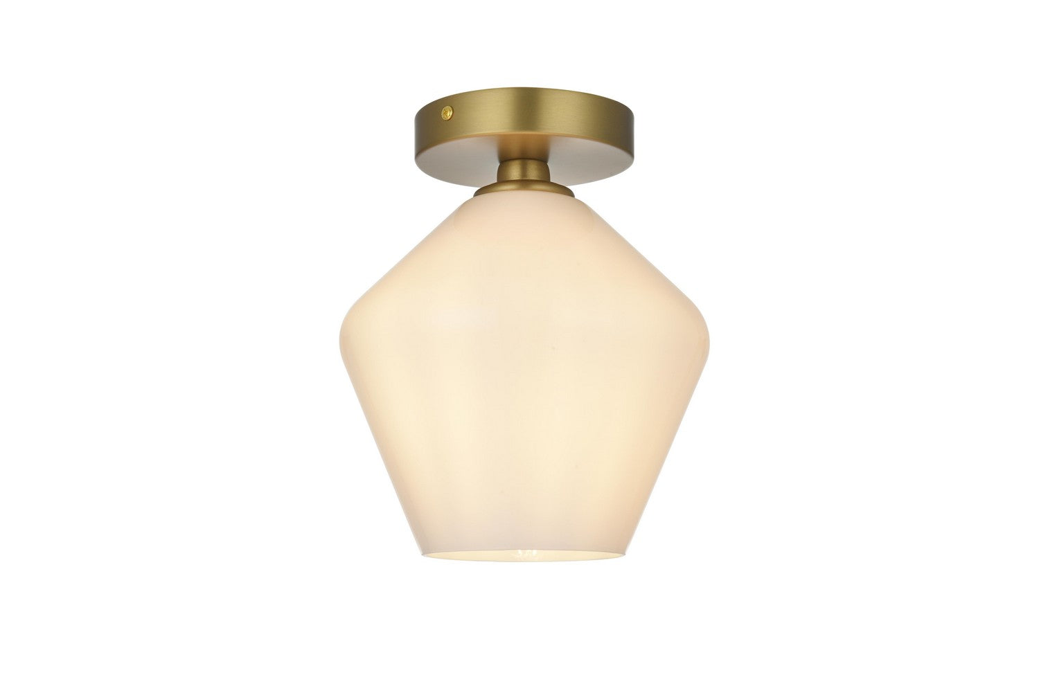 Elegant Lighting - LD2255SG - One Light Flush Mount - Gene - Satin Gold and Frosted white