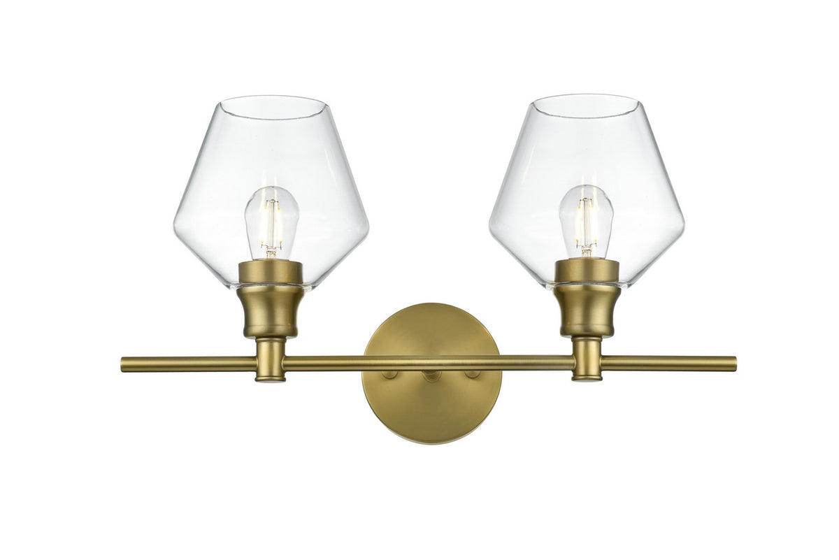 Elegant Lighting - LD2312SG - Two Light Wall Sconce - Gene - Satin Gold