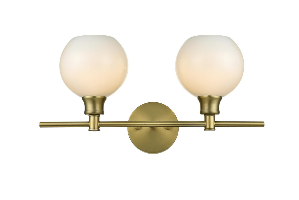 Elegant Lighting - LD2315SG - Two Light Wall Sconce - Collier - Satin Gold