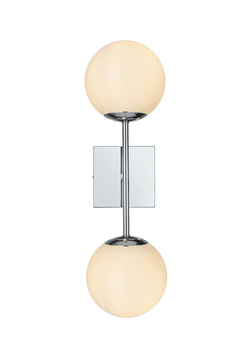 Elegant Lighting - LD2358C - Two Light Wall Sconce - Neri - Chrome and White