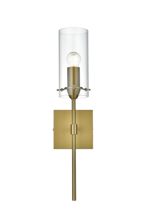 Elegant Lighting - LD2361SG - One Light Wall Sconce - Elsreth - Satin Gold and Clear